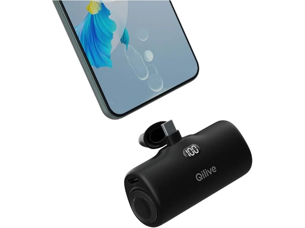 POWERBANK QILIVE 4600MAH COM USB-C INTEGRADO