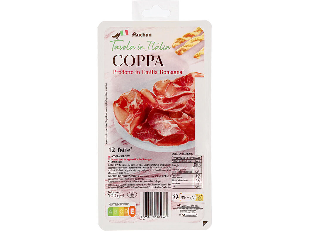 COPPA AUCHAN 12 FATIAS 100G image number 0