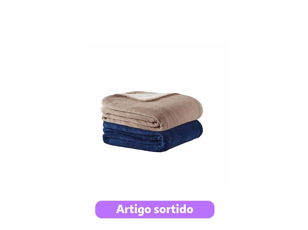 COBERTOR CORAL/BORREGUI ACTUEL 220GSM 180X220CM CORES SORTIDAS