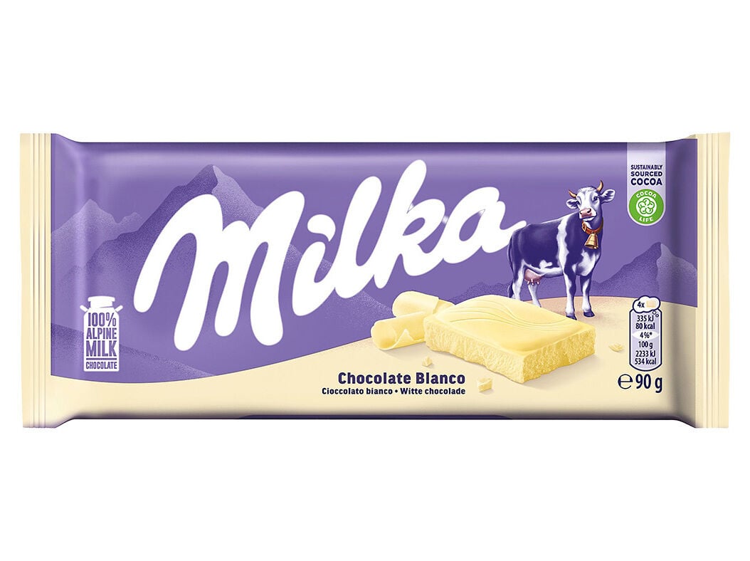 CHOCOLATE MILKA BRANCO 90 G image number 0