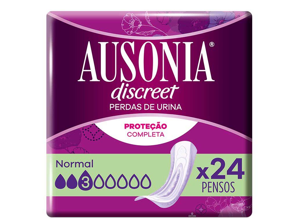 PENSOS INCONTIN&Ecirc;NCIA NORMAL AUSONIA DISCREET 24 UN