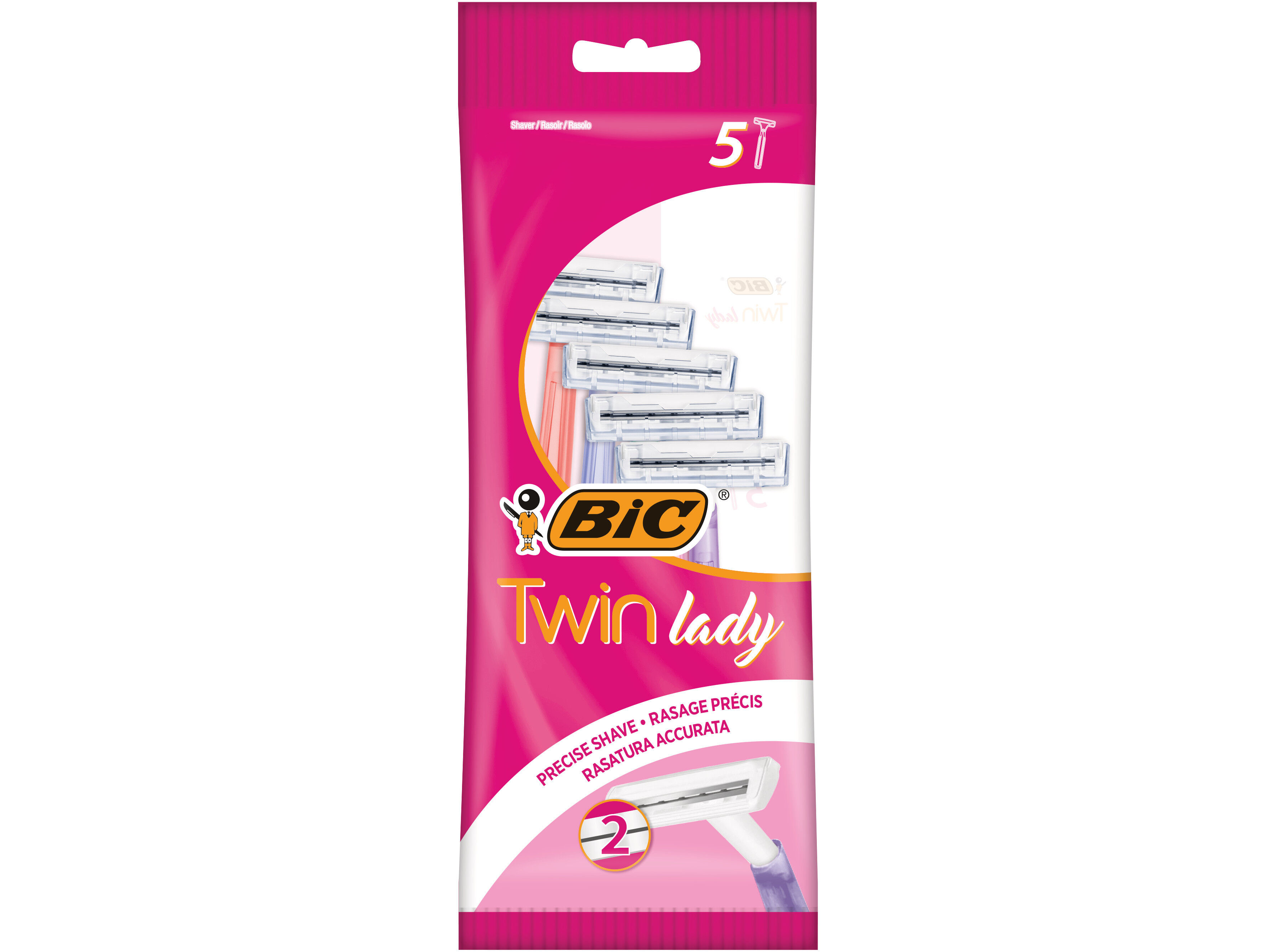 L&Acirc;MINAS DESCART&Aacute;VEIS BIC TWIN LADY 5UN
