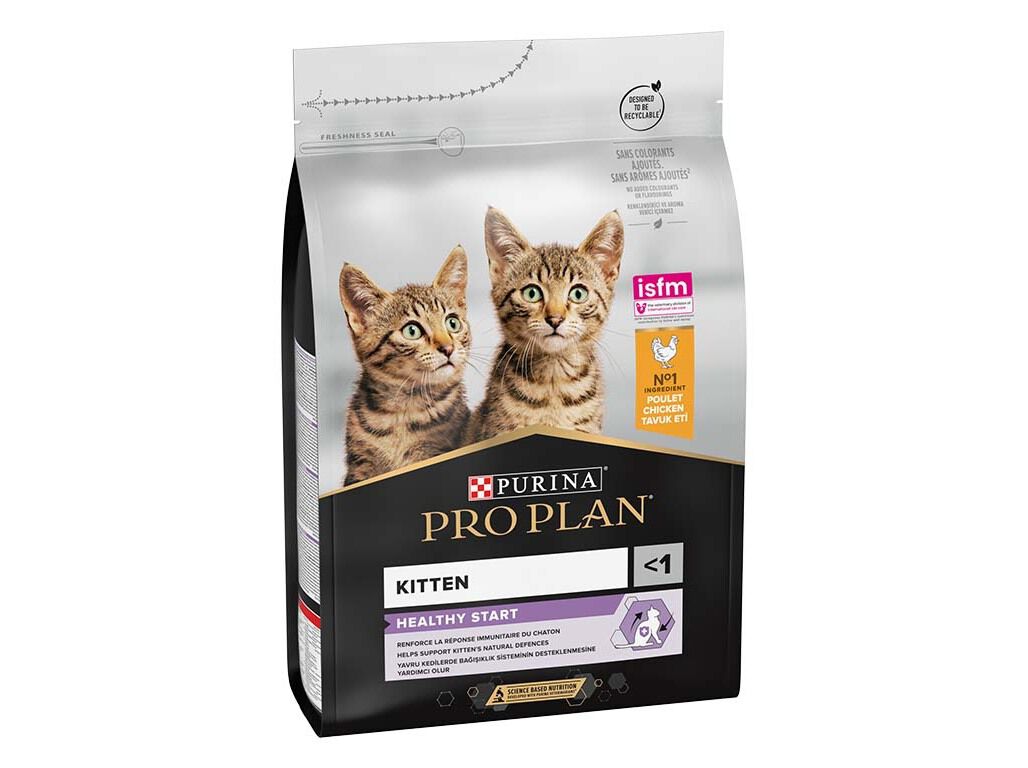 RA&Ccedil;&Atilde;O GATINHOS PRO PLAN FRANGO/ARROZ 3KG image number 1