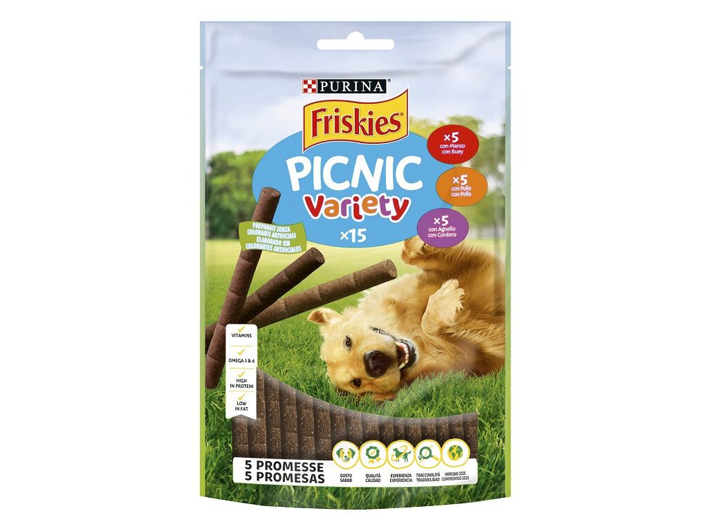SNACKS PARA C&Atilde;O FRISKIES PICNIC VARIETY 126G 15 UNIDADES image number 0