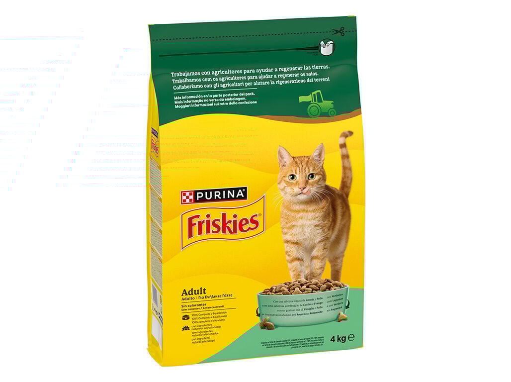 RA&Ccedil;&Atilde;O PARA GATO FRISKIES COM COELHO 4KG image number 1