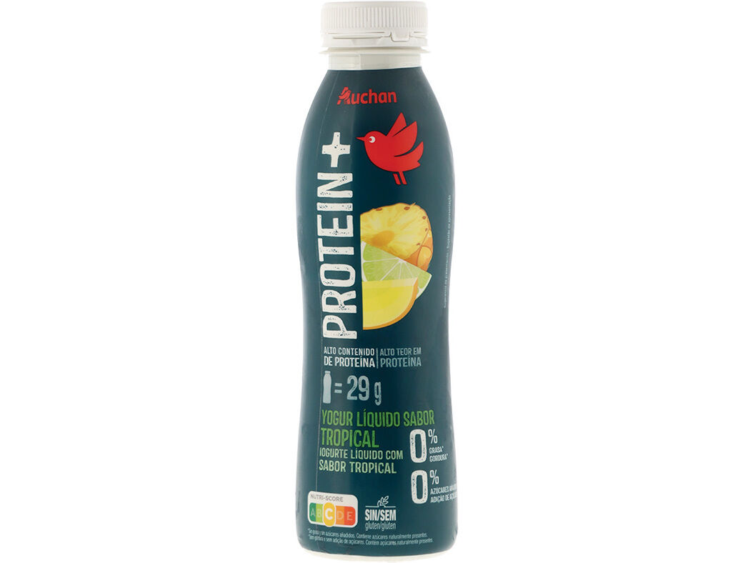 IOGURTE L&Iacute;Q+PROTE&Iacute;NA MAGRO AUCHAN TROPICAL 400G image number 0