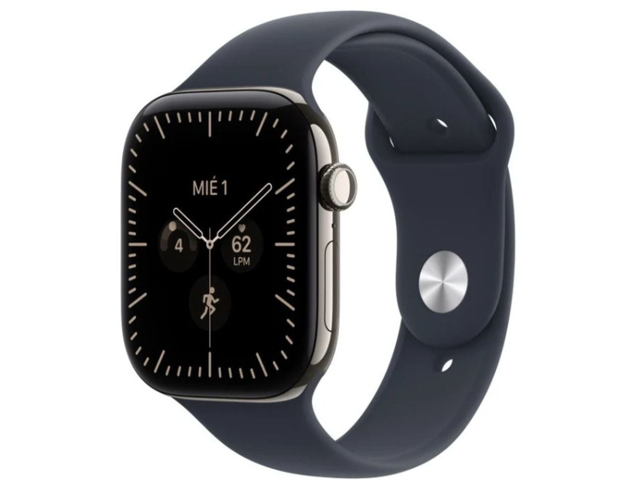 APPLE WATCH SERIES 12 46MM GPS + CELLULAR NATURAL TITANIUM CASE COM SPORT BAND NAVY BLUE - M/L image number 0