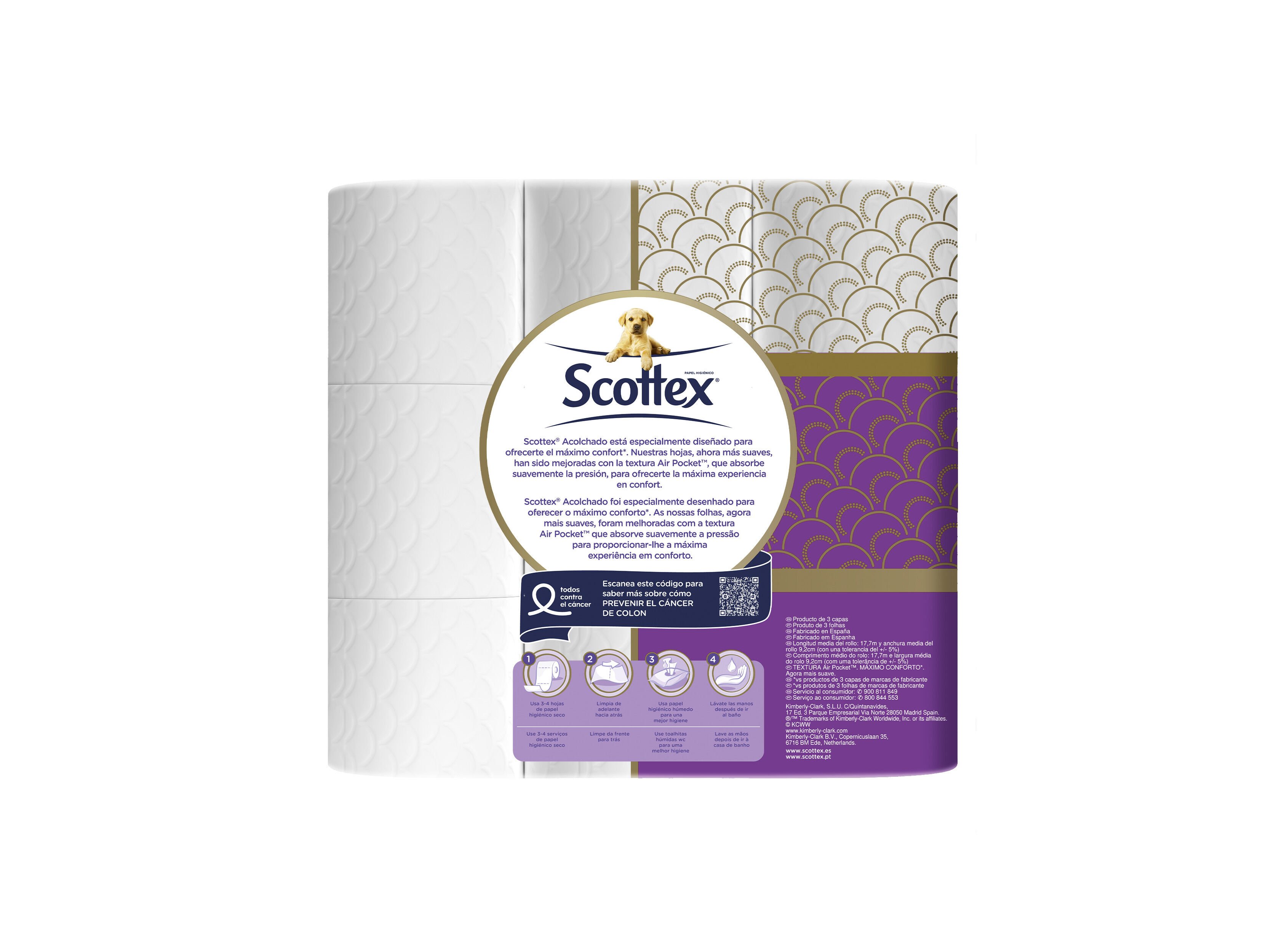 PAPEL HIGI&Eacute;NICO SCOTTEX ACOLCHOADO 9R image number 1