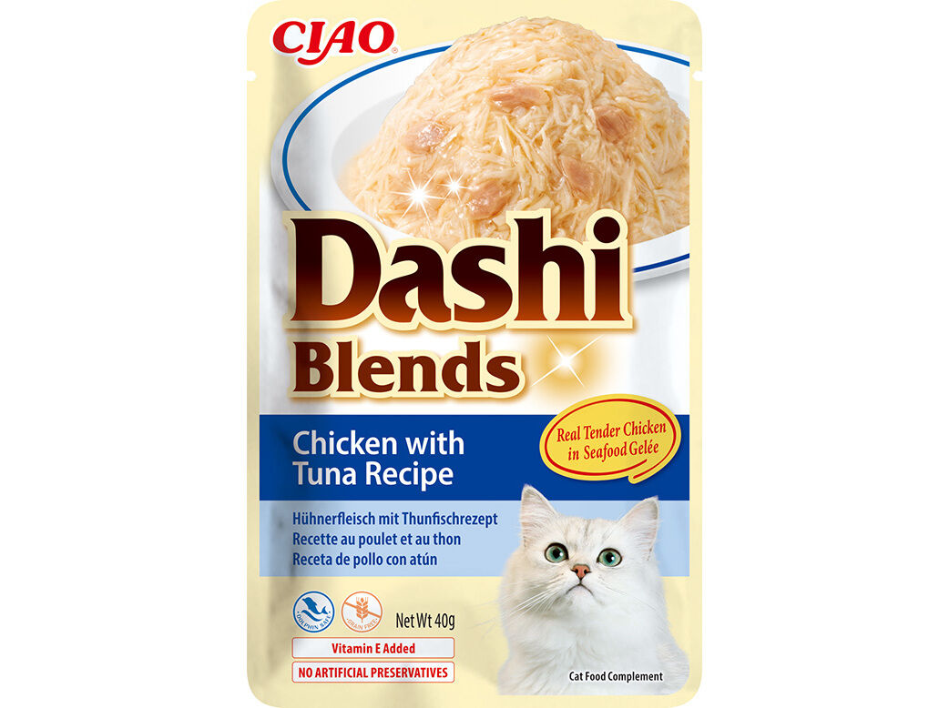 COMIDA H&Uacute;MIDA GATO CIAO BLENDS FRANGO E ATUM 40G image number 0