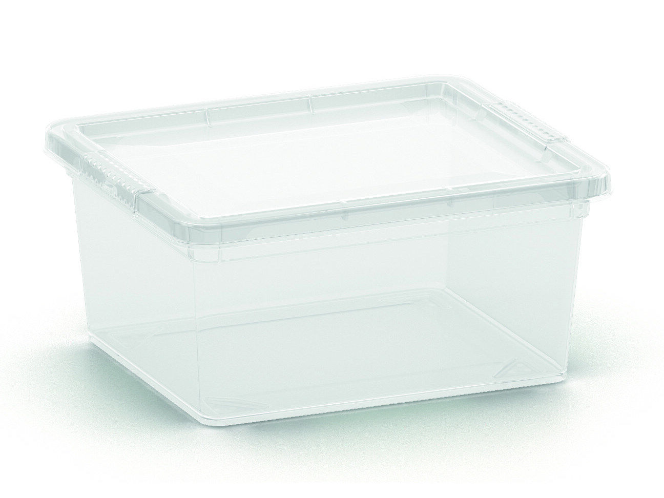 CAIXA PARA ARRUMA&Ccedil;&Atilde;O TRANSPARENTE AUCHAN ESSENCIAL 2L 19.5X16.5X9.5CM image number 0