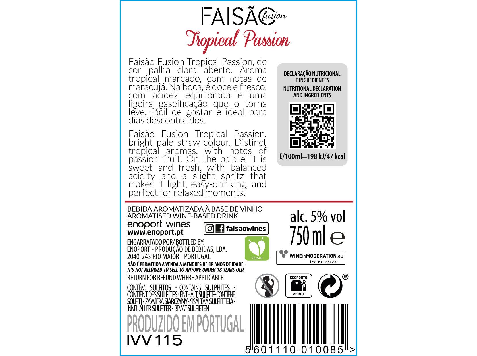 BEBIDA FAIS&Atilde;O TROPICAL PASSION 075L image number 1