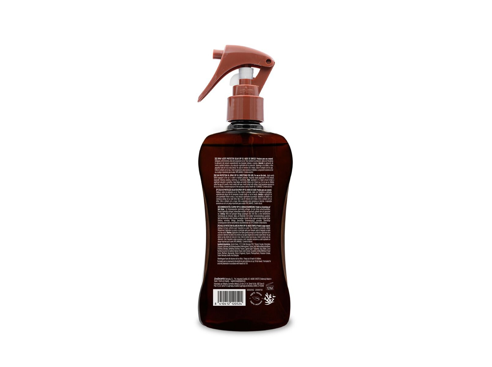 &Oacute;LEO PROTE&Ccedil;&Atilde;O SOLAR BABARIA C&Ocirc;CO BRONZE SPF50 200ML image number 1