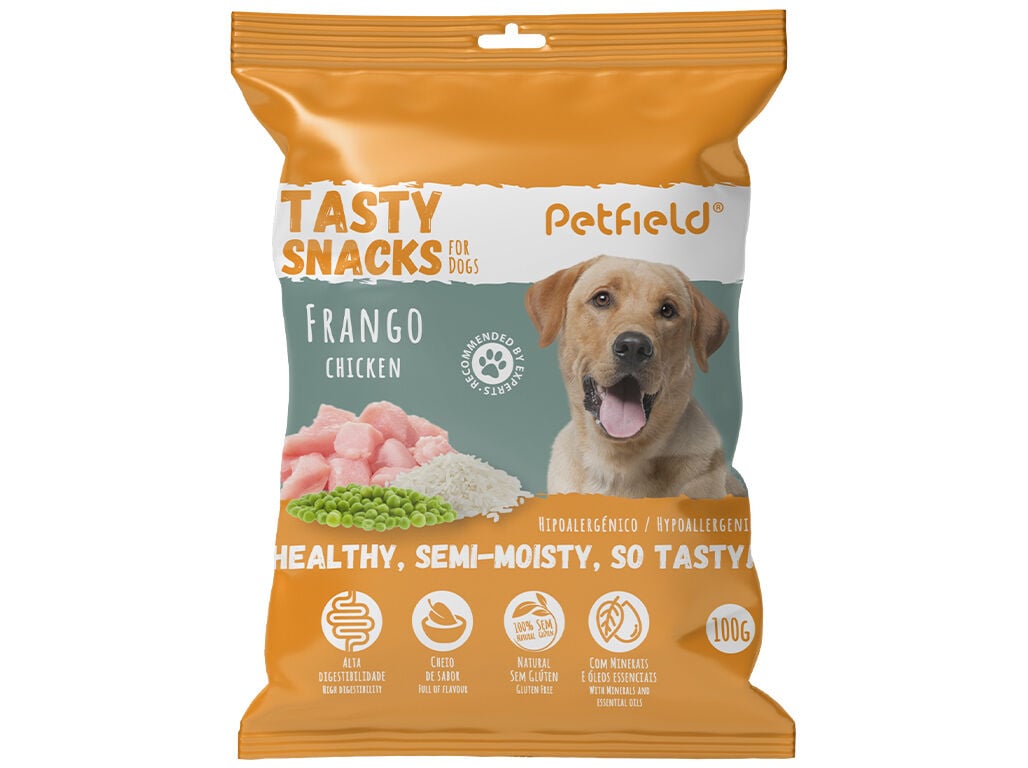 SNACK C&Atilde;O PETFIELD FRANGO 100G