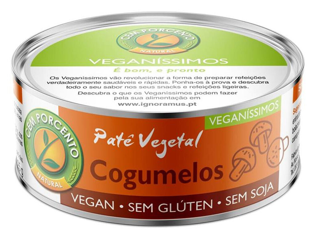 PAT&Eacute; CEM PORCENTO VEGAN&Iacute;SSIMOS COGUMELOS 125G