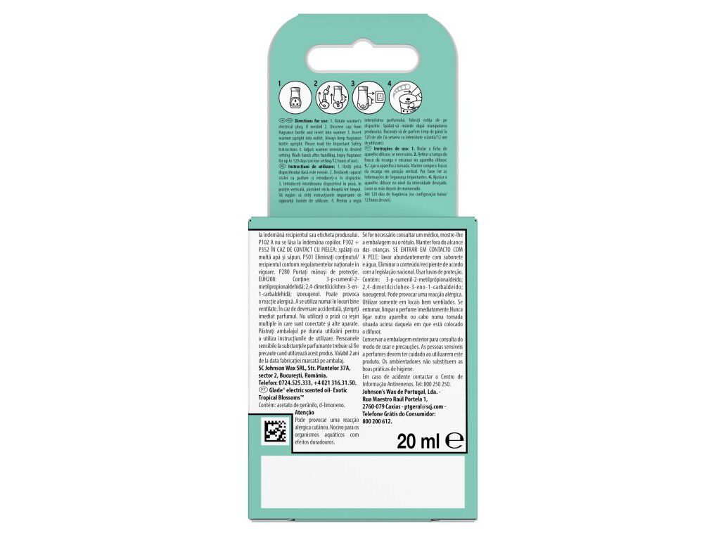 AMBIENTADOR EL&Eacute;CTRICO GLADE RECARGA TROPICAL 20ML image number 1