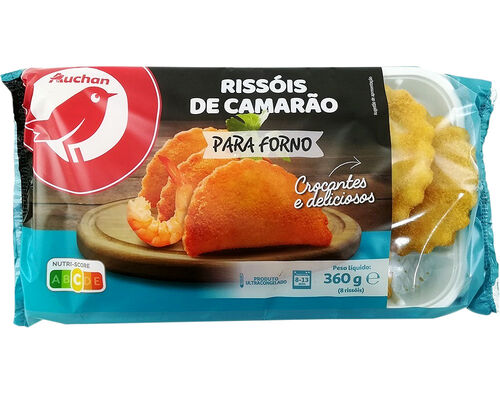 RISSÓIS CAMARÃO AUCHAN P/ FORNO 8UN 360G