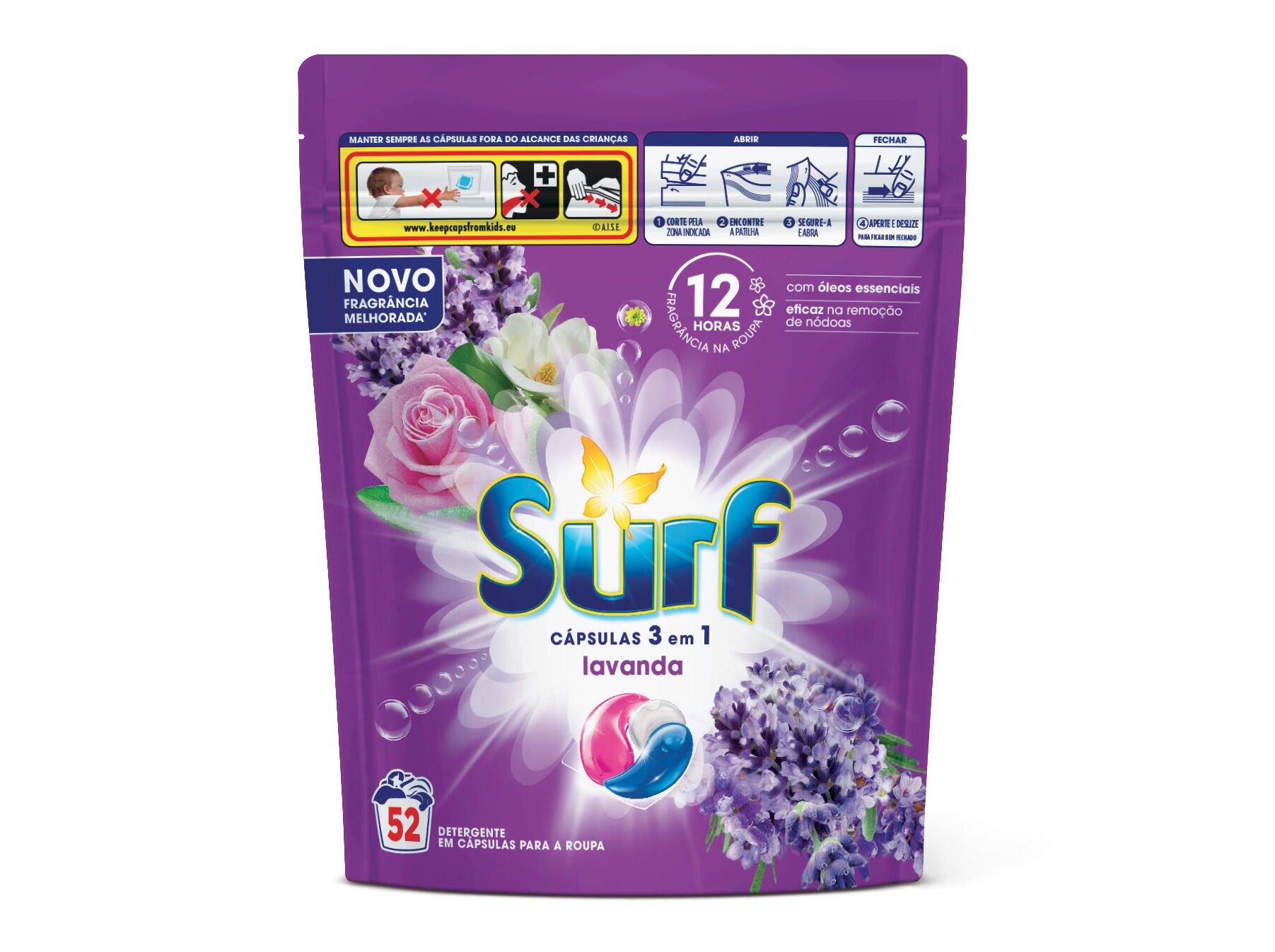 DETERGENET ROUPA M&Aacute;QUINA C&Aacute;PSULAS SURF LAVANDA 52D image number 0