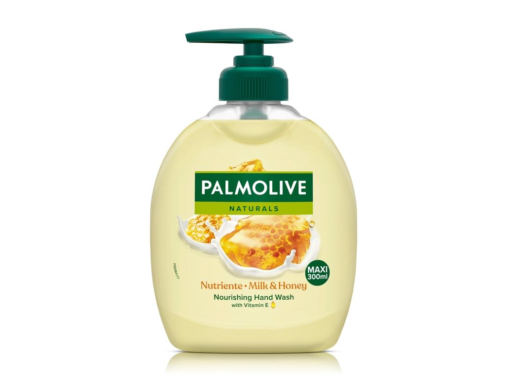SABONETE L&Iacute;QUIDO DOSEADOR NATURALS HIDRATANTE LEITE E MEL PALMOLIVE 300ML image number 0