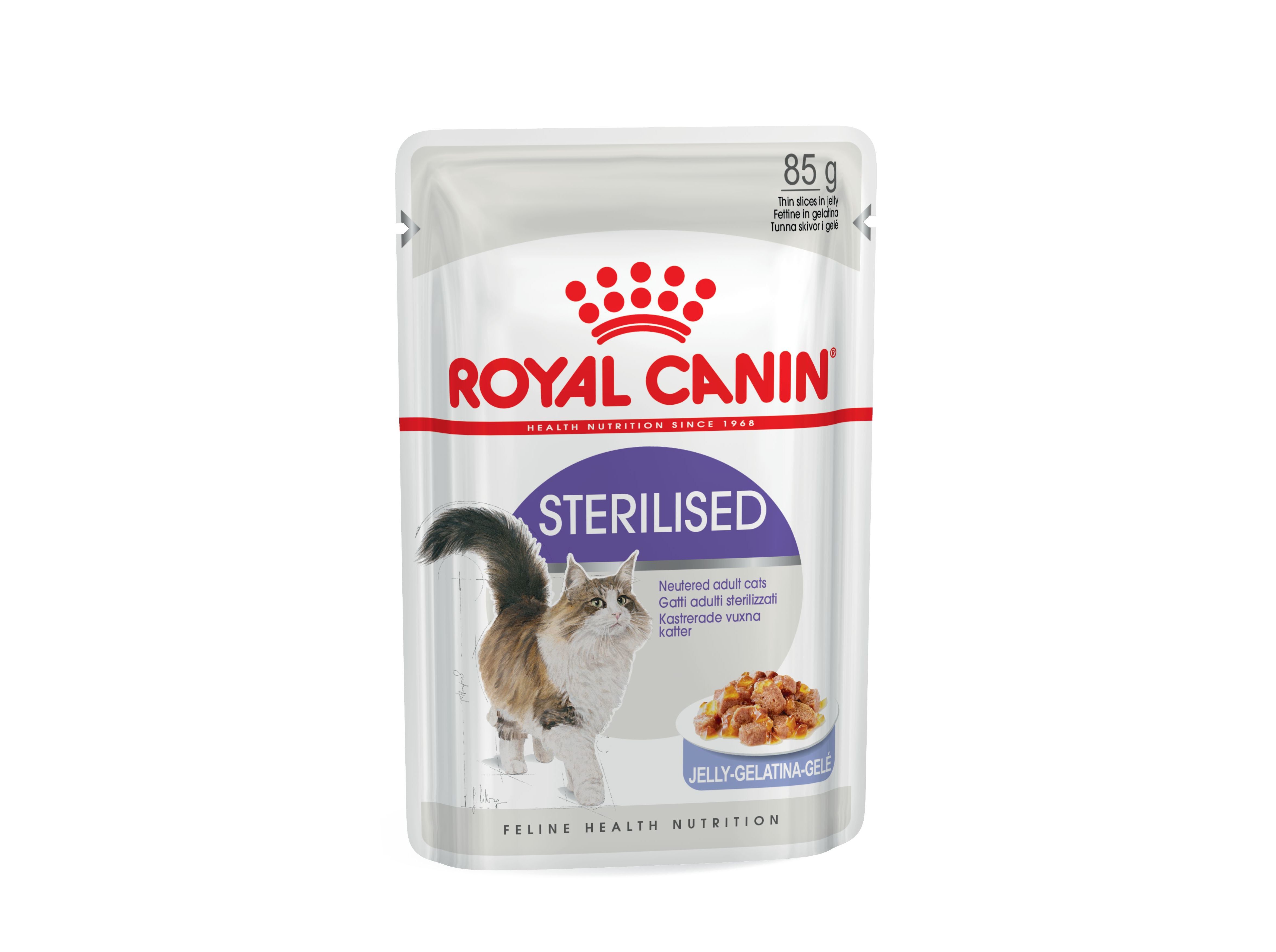 COMIDA H&Uacute;MIDA GATO ROYAL CANIN ESTERILIZADO JELLY 85G