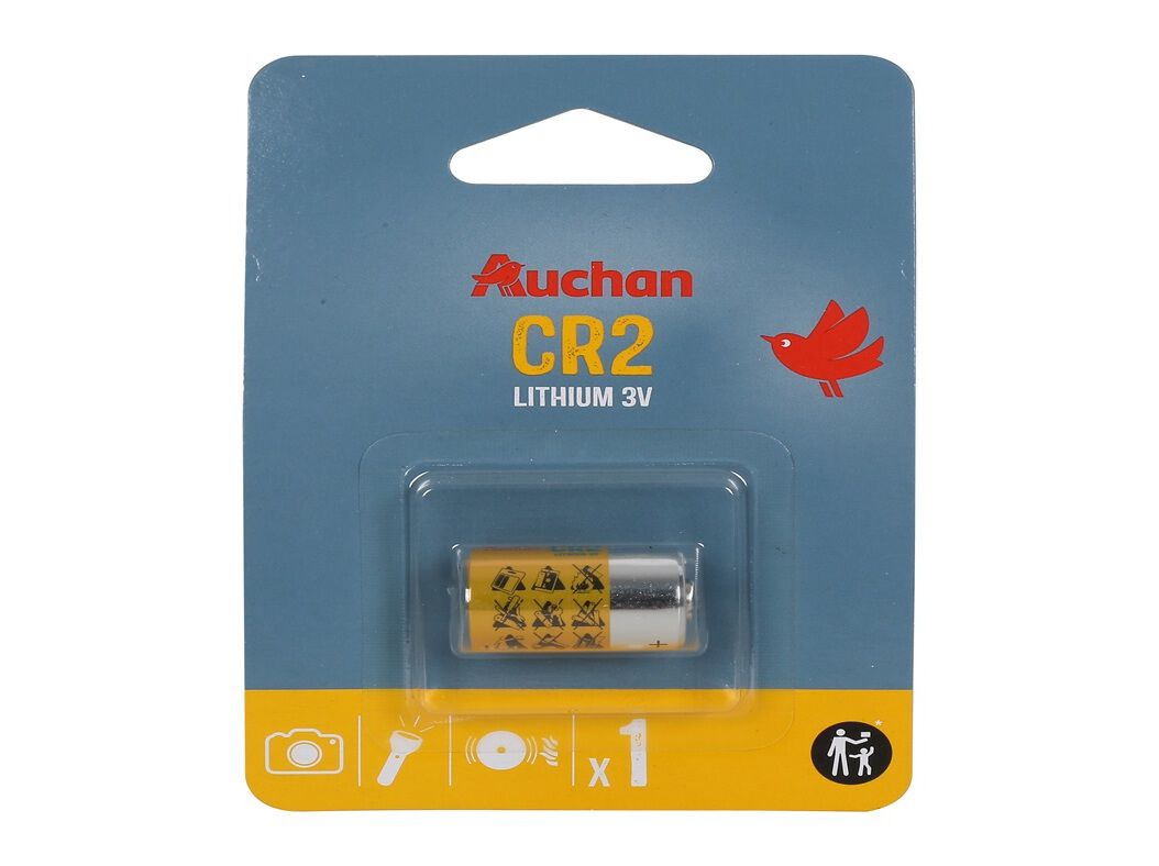 PILHA LITIUM AUCHAN PREMIUM CR2 BY1 image number 0