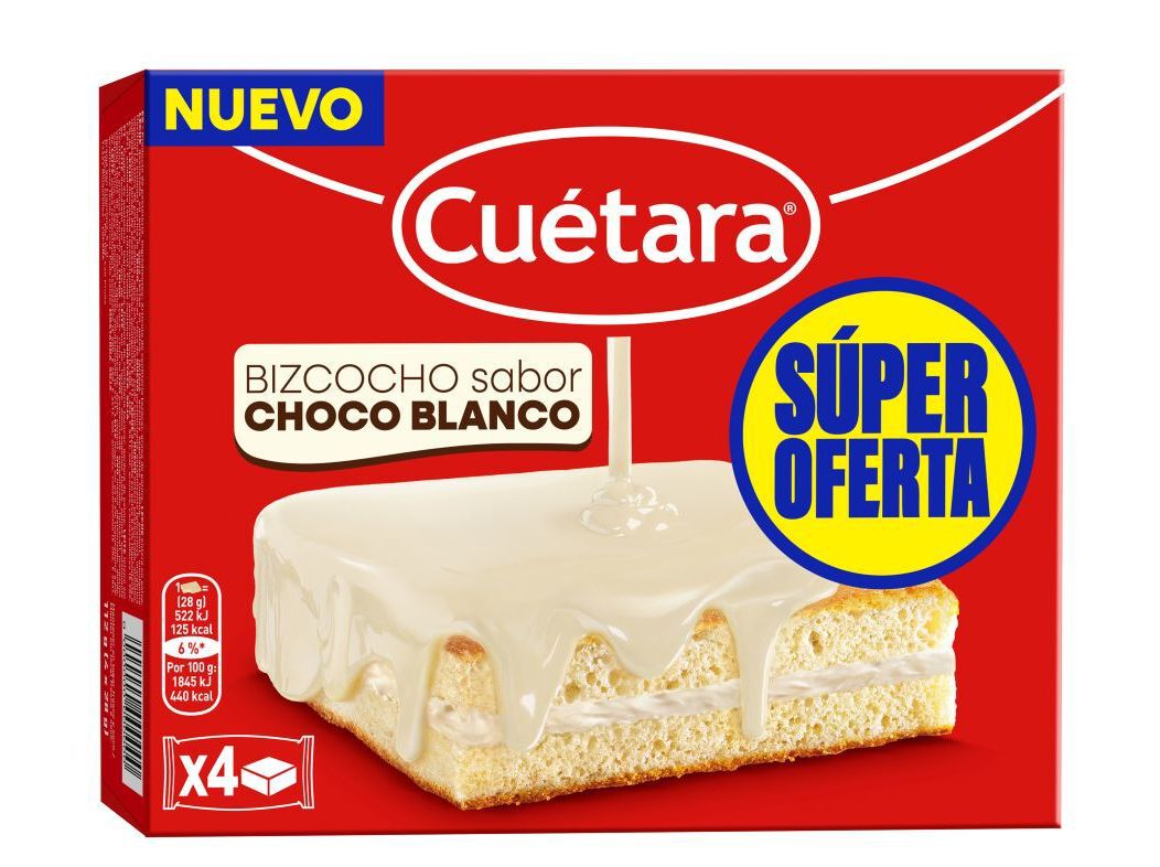 BOLO CU&Eacute;TARA CHOCOLATE BRANCO 4X28G image number 0