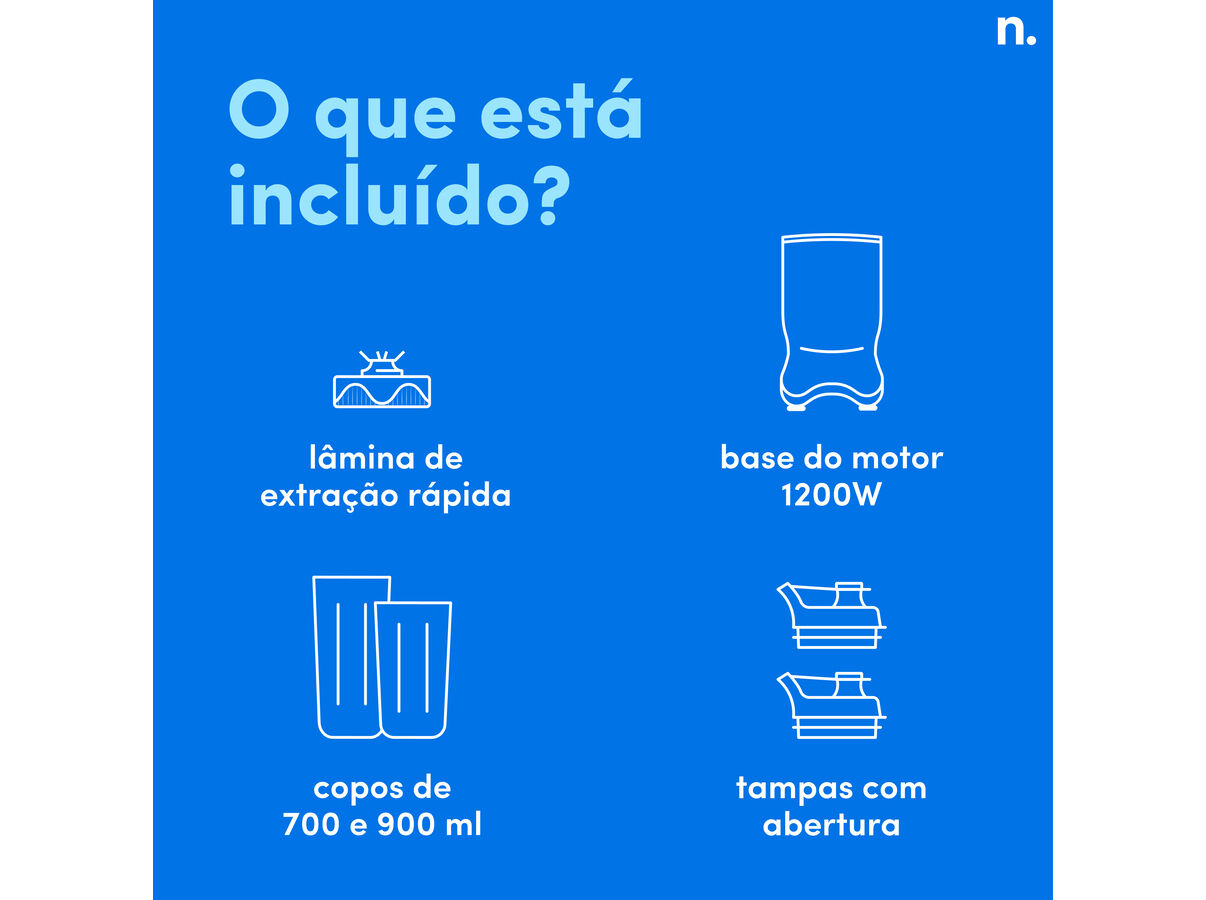 LIQUIDIFICADORA NUTRIBULLET NB1206DGCC 1200W 946ML CINZENTO image number 8