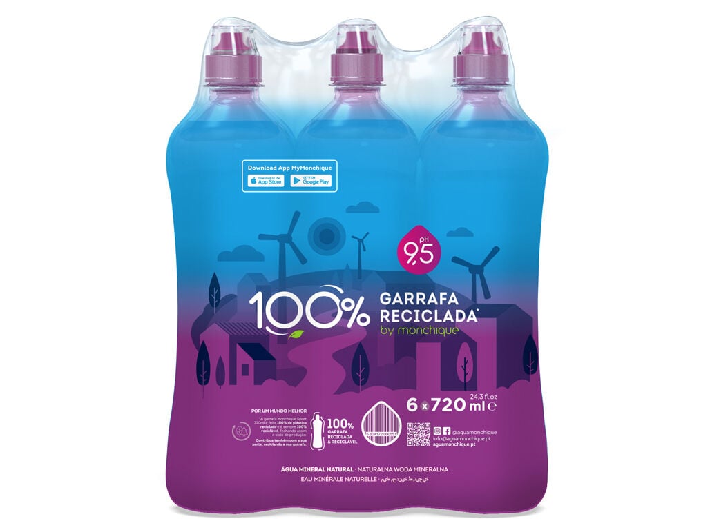 &Aacute;GUA MINERAL NATURAL MONCHIQUE SPORT 100% REC 6X0.72L (SDR)