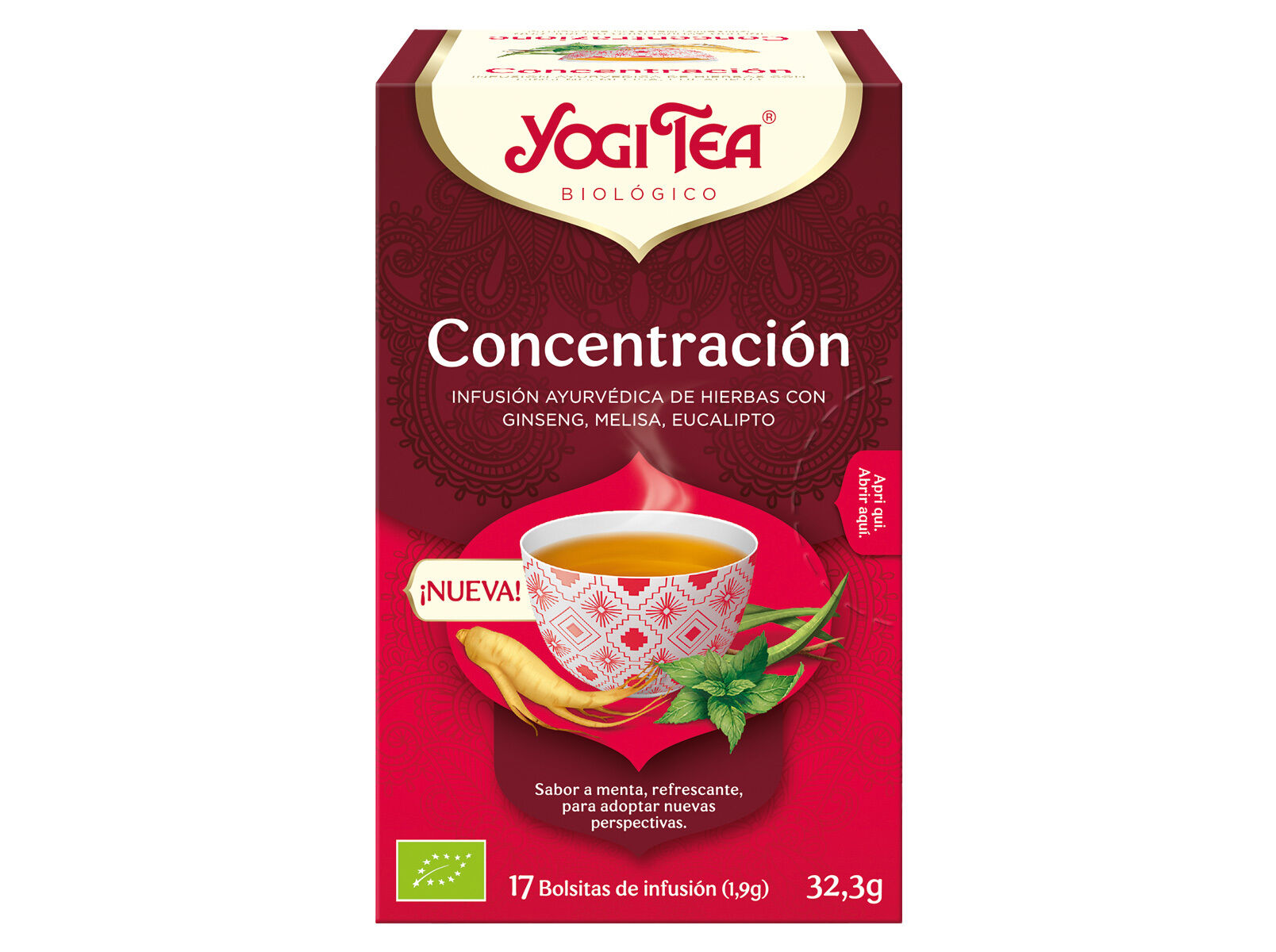 INFUS&Atilde;O YOGI TEA CONCENTRA&Ccedil;&Atilde;O BIO 17 SAQ image number 0