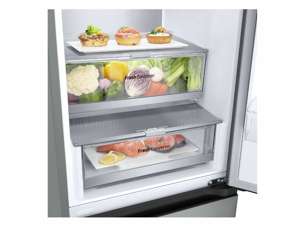 FRIGOR&Iacute;FICO COMBINADO LG GBV7180CPY NO FROST C 186CM 344L CINZENTO image number 4