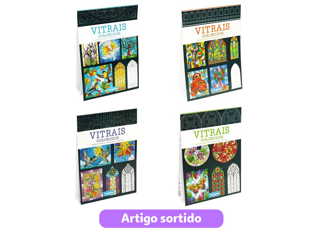 LIVRO VITRAIS COLORIDOS - MODELOS SORTIDOS image number 0