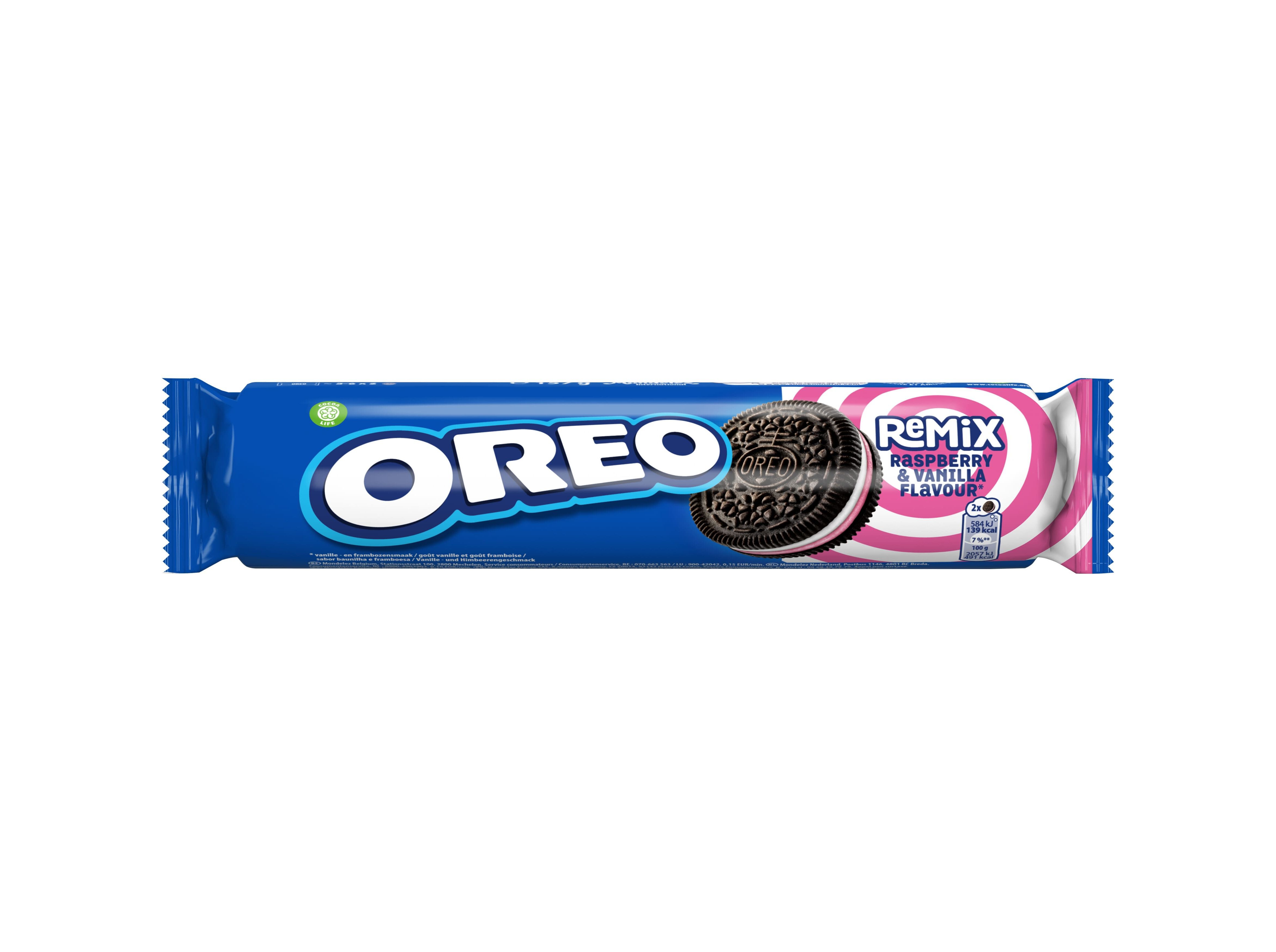BOLACHAS OREO REMIX FRAMBOESA 157G