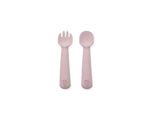 PACK COLHER+GARFO INTERBABY SILICONE ROSA image number 0
