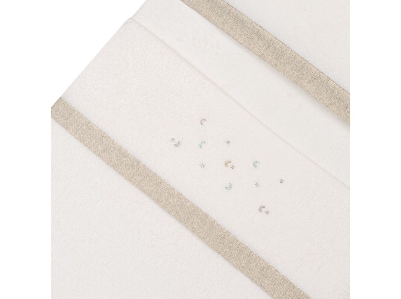 CONJUNTO LEN&Ccedil;OIS CAMA INTERBABY CORALINA BEGE/BRANCO image number 2