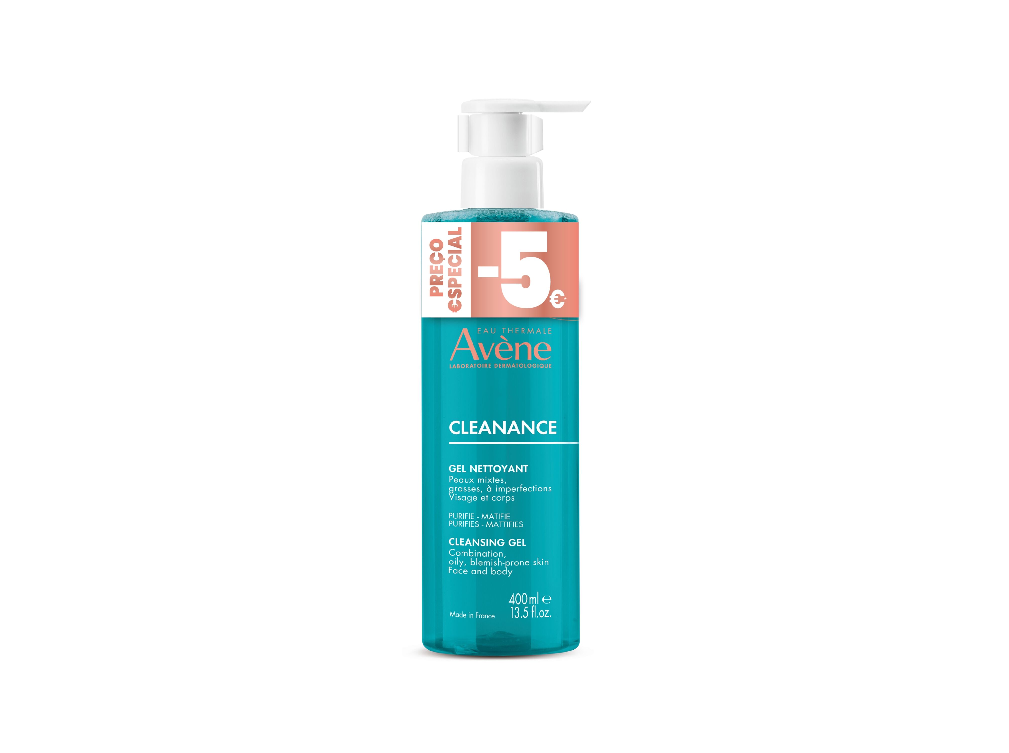 GEL LIMPEZA AVENE CLEANANCE -5 PE 400 ML image number 0