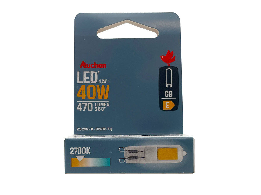 L&Acirc;MPADA LED AUCHAN G9 40W LUZ AMARELA image number 0