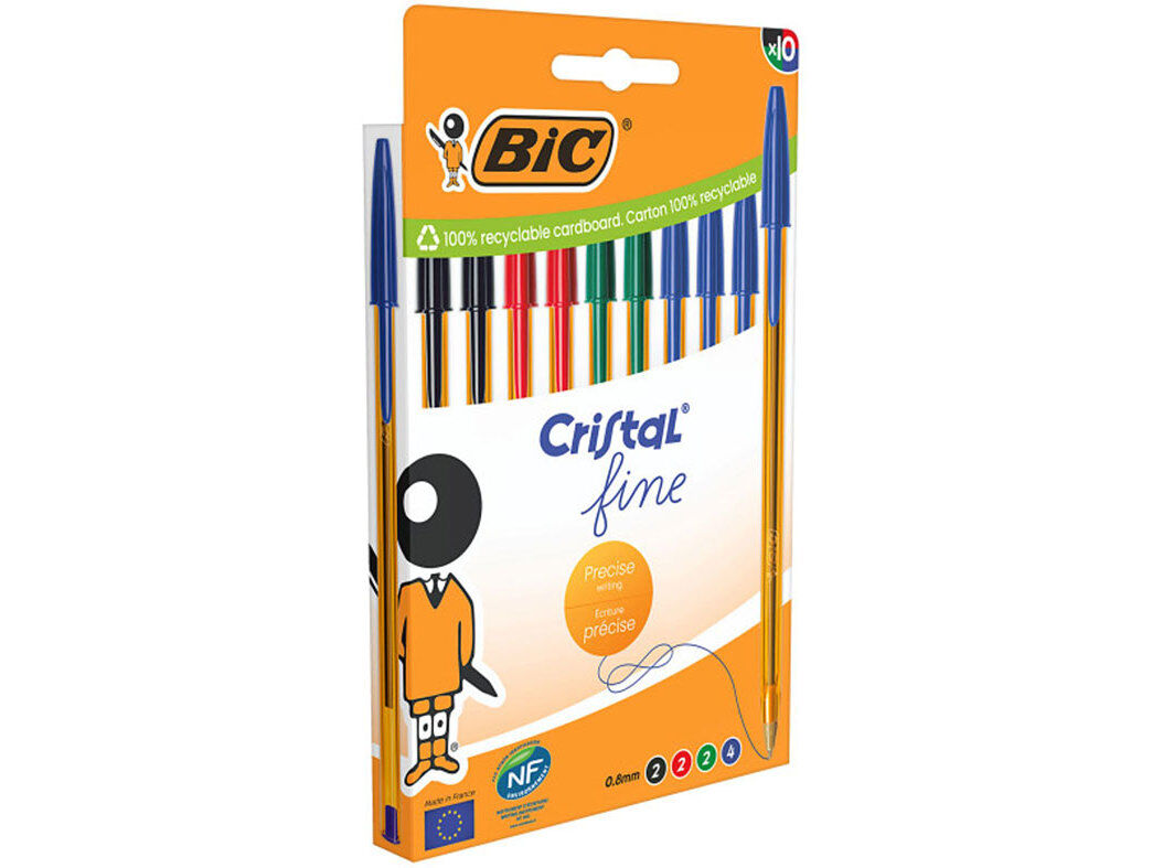 ESFEROGR&Aacute;FICA CRISTAL FINE BIC SORTIDO 10 UNIDADES image number 0