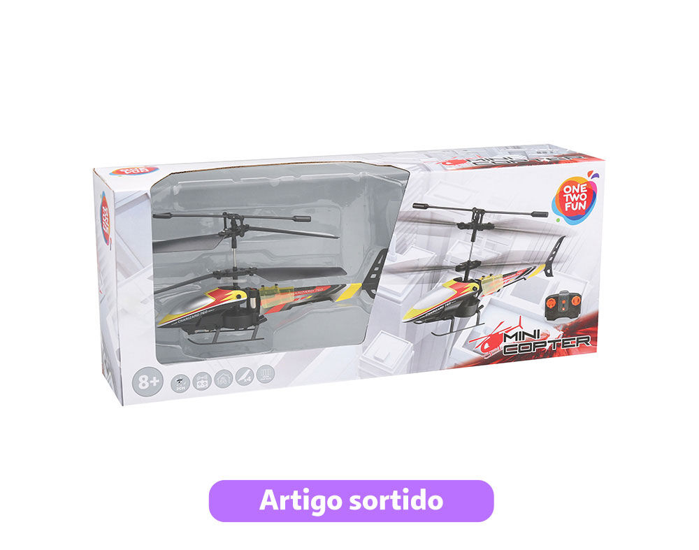 MINI COPTER TELECOMANDADO ONE TWO FUN 16CM MODELOS SORTIDOS image number 2