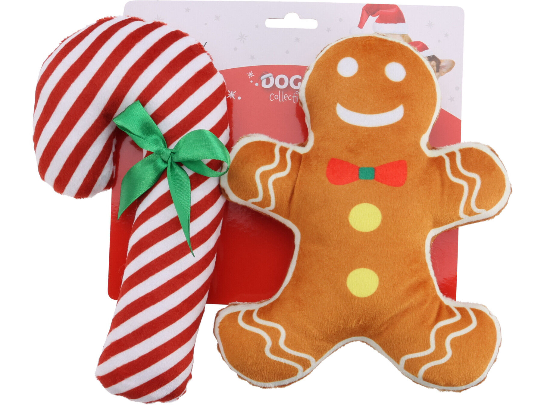 BRINQUEDO C&Atilde;O DOGS COLLECTION PELUCHE NATAL 2 UNIDADES