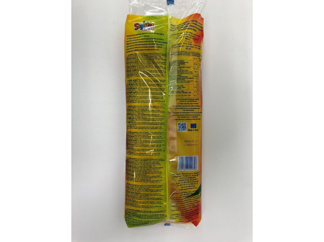 REFRESCO SIGLITOS PARA CONGELAR 12X80ML image number 1