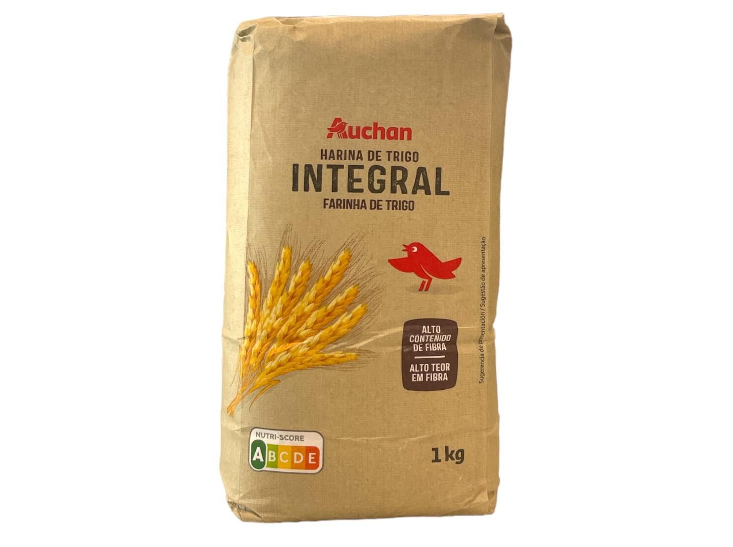 FARINHA DE TRIGO AUCHAN INTEGRAL 1KG
