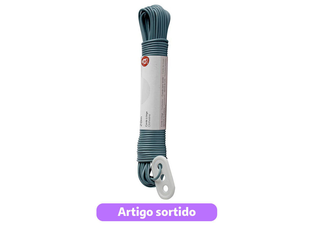 CORDA PARA ROUPA ACTUEL 20 METROS CORES SORTIDAS image number 1