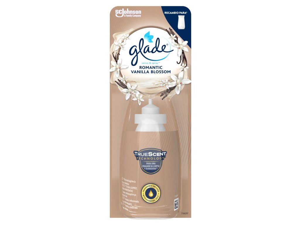 AMBIENTADOR GLADE SENSE & SPRAY RECARGA BAUNILHA 18ML