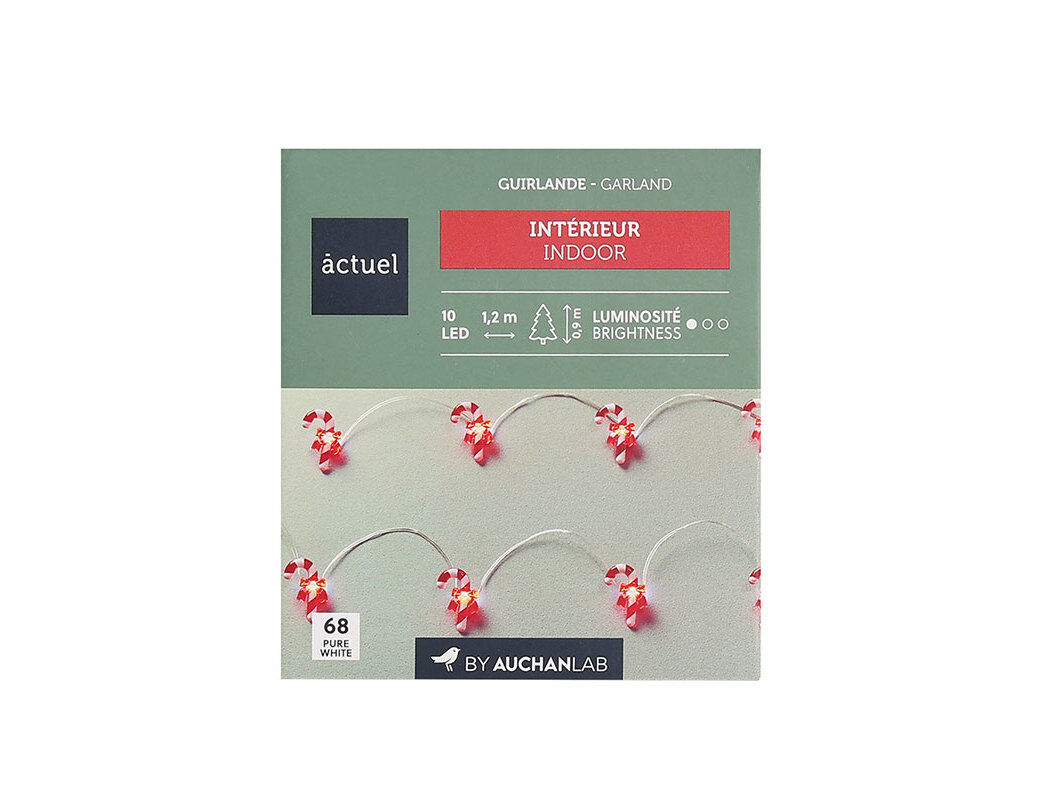 LUZES CANDY CANE INTER ACTUEL LUZ BRANCA 10LED image number 1