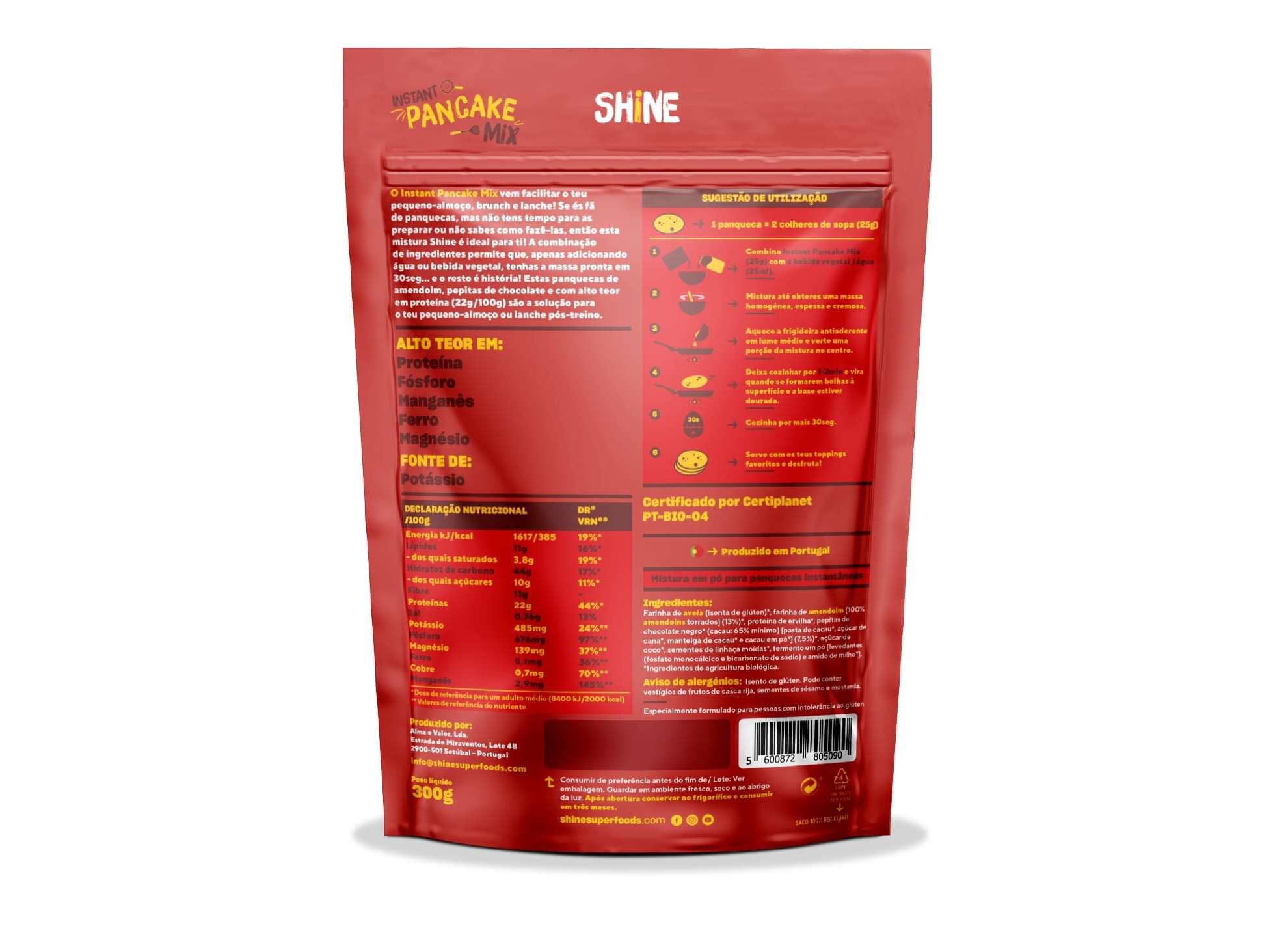 MIX PANQUECA INSTANT&Acirc;NEA SHINE AMEND CHOC BIO 300G image number 1