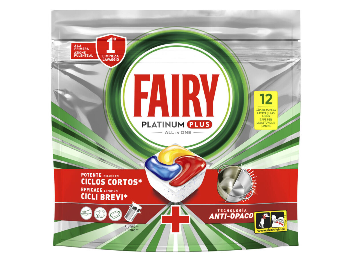 DETERGENTE M&Aacute;QUINA LOI&Ccedil;A FAIRY PLATINUM PLUS LIMAO 12D