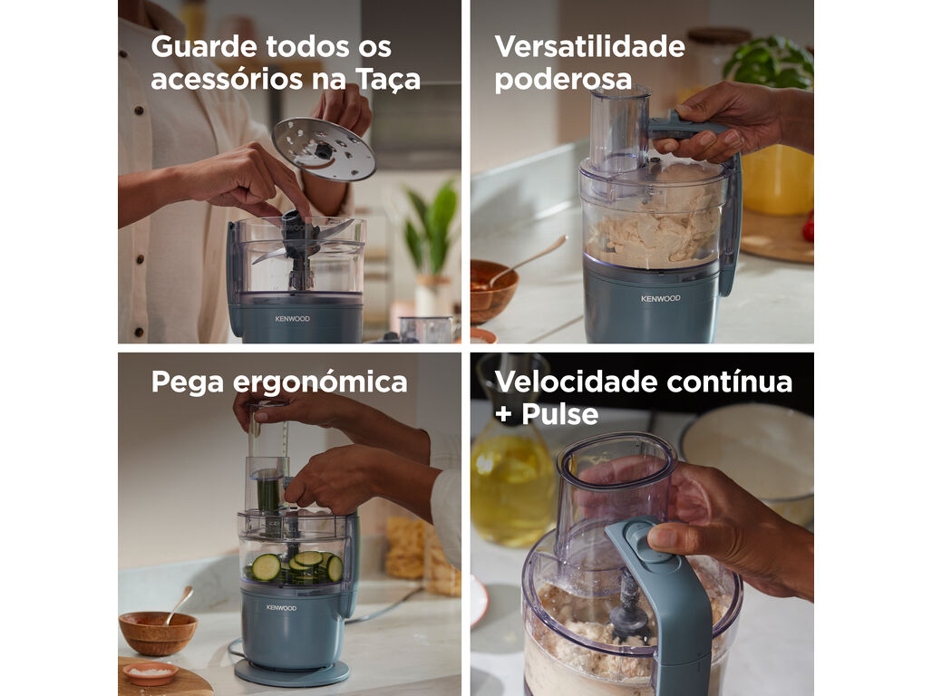 ROCESSADOR DE ALIMENTOS KENWOOD MULTIPRO GO FDP23.140GY AZUL 900W 1.3L image number 3