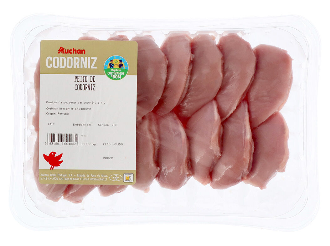 PEITO DE CODORNIZ AUCHAN CULTIVAMOS O BOM KG