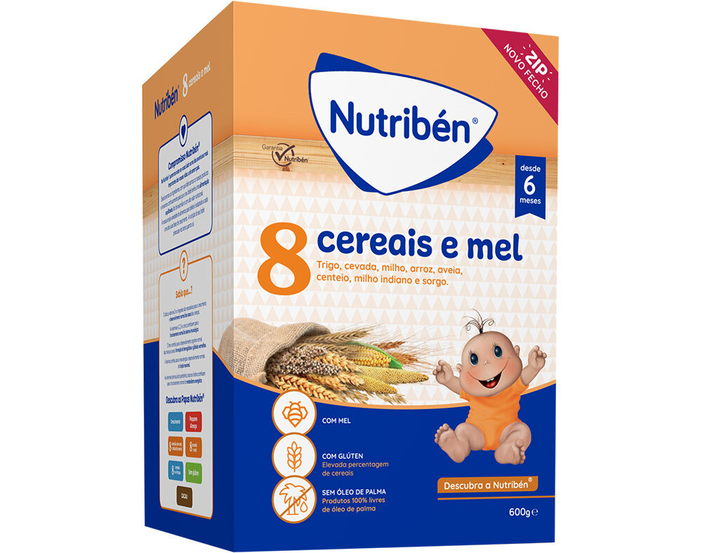 PAPA NUTRIBEN 8 CEREAIS E MEL 600G