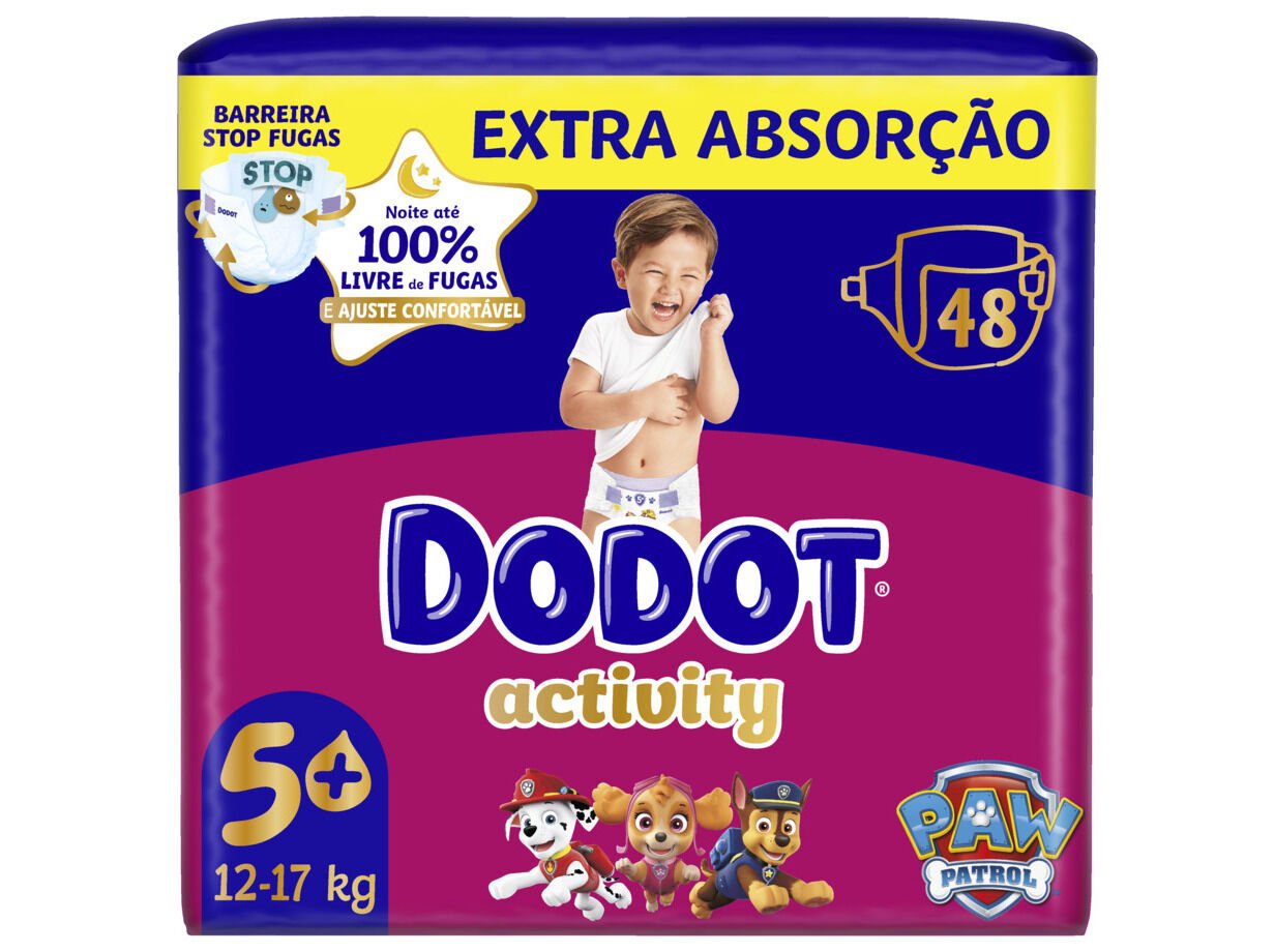 FRALDAS DODOT ACTIVITY EXTRA T5 12-17KG 48 UN