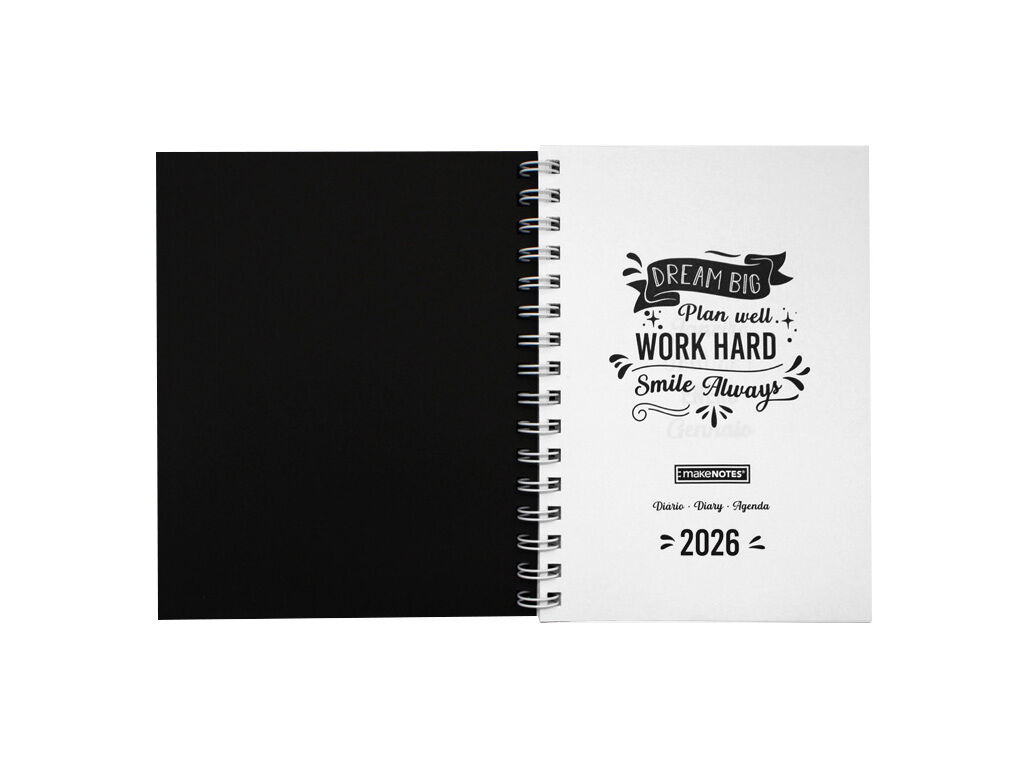 AGENDA SEMANAL 2026 MAKENOTES A5 ESPIRAL DARK BLUE image number 1